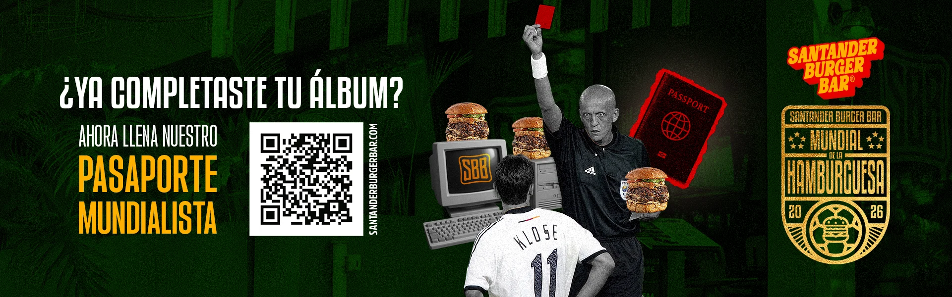 Pasaporte mundialista Santander Burger Bar